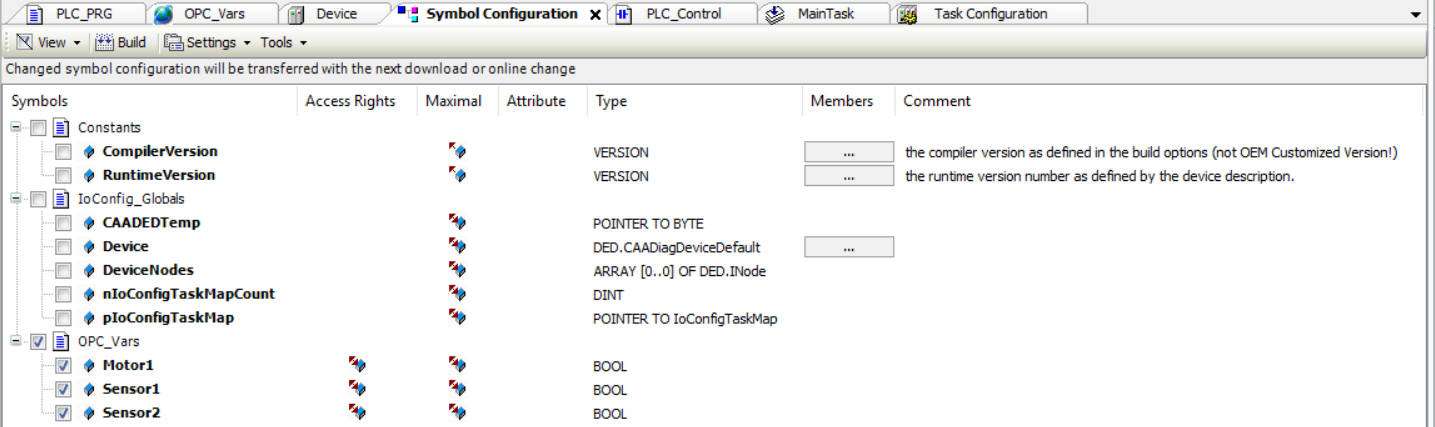 Symbol Configuration