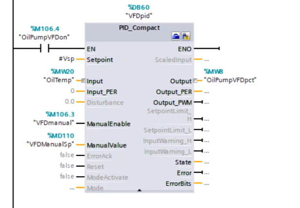 PID Compact block in TIA Portal