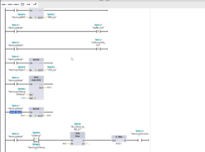 TIA Portal PLC logic implementation