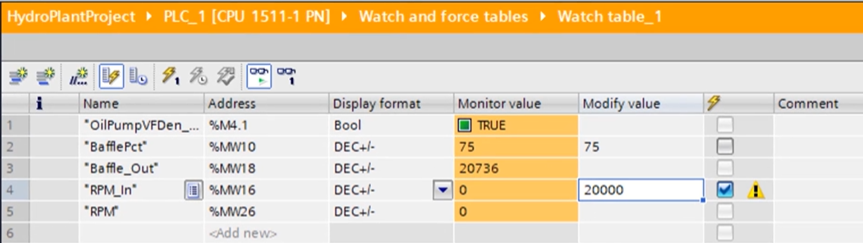 TIA Portal PLC logic implementation