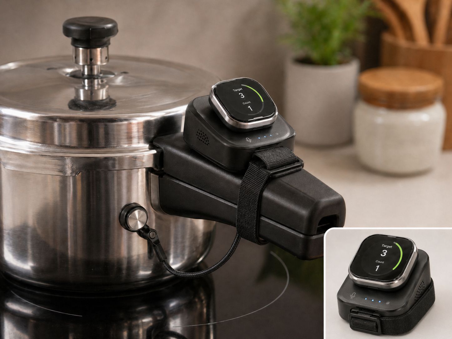 WhistleSense smart pressure cooker prototype